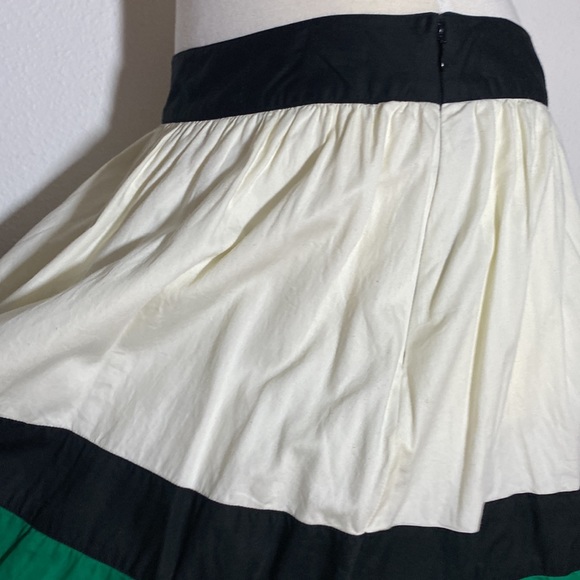 Phase Eight Color Block Cotton A-Line Midi Skirt, 34" Waist, Size 16 - Picture 8 of 13